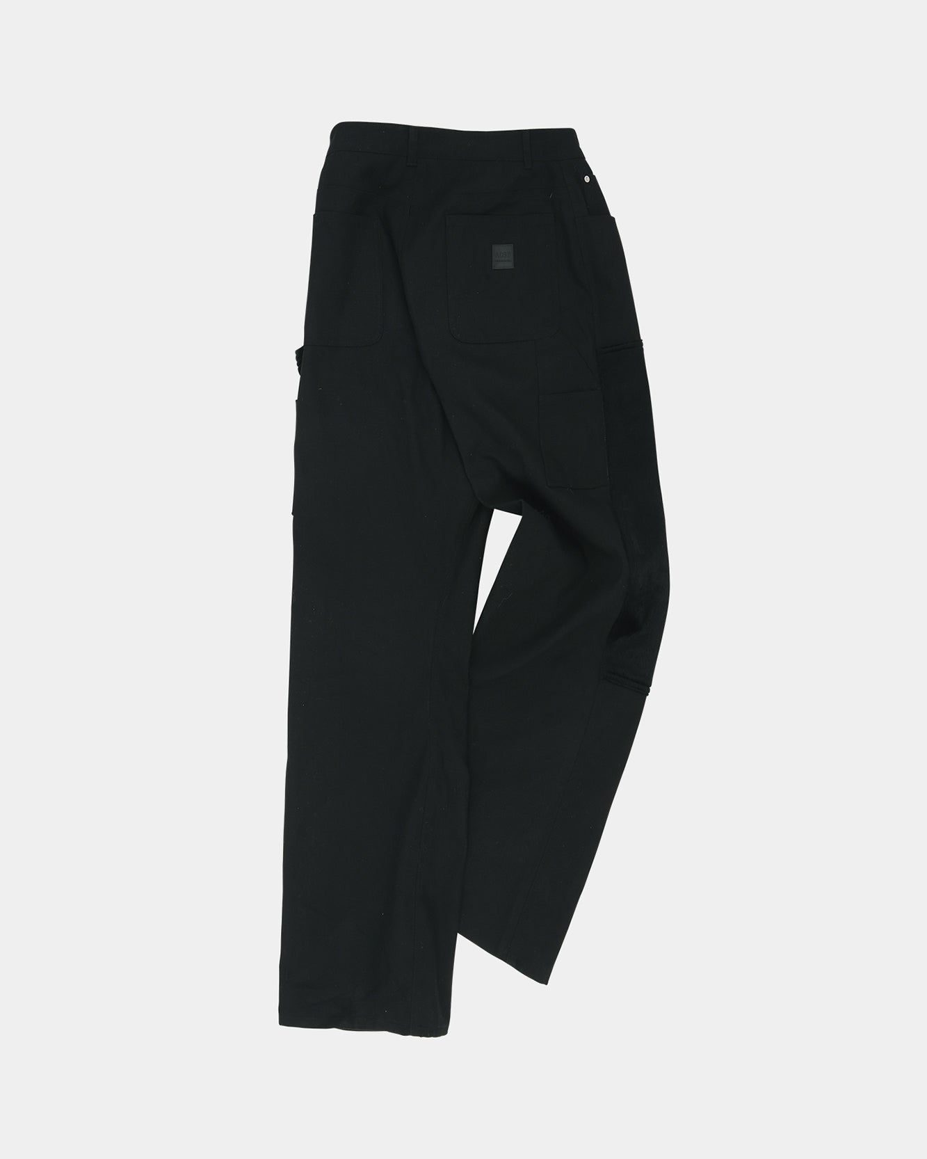 기타 FAUX PONY HAIR LEATHER CARPENTER WIDE-LEG JEANS apa855m(BLACK)