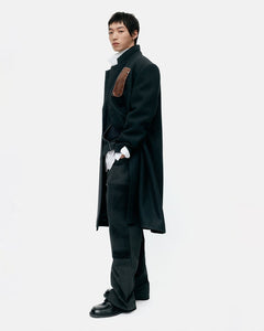 기타 FAUX PONY HAIR LEATHER CARPENTER WIDE-LEG JEANS apa855m(BLACK)
