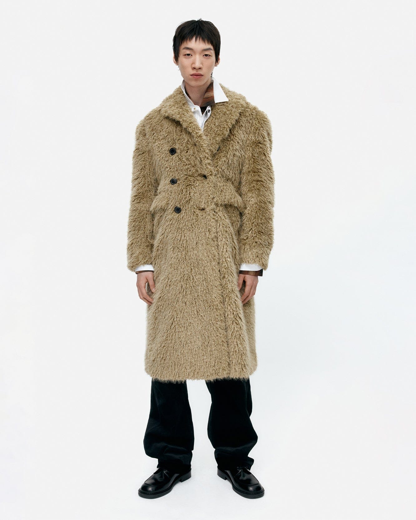 기타 FIELDS FUR BUTTONS COAT awa727w(KHAKI)