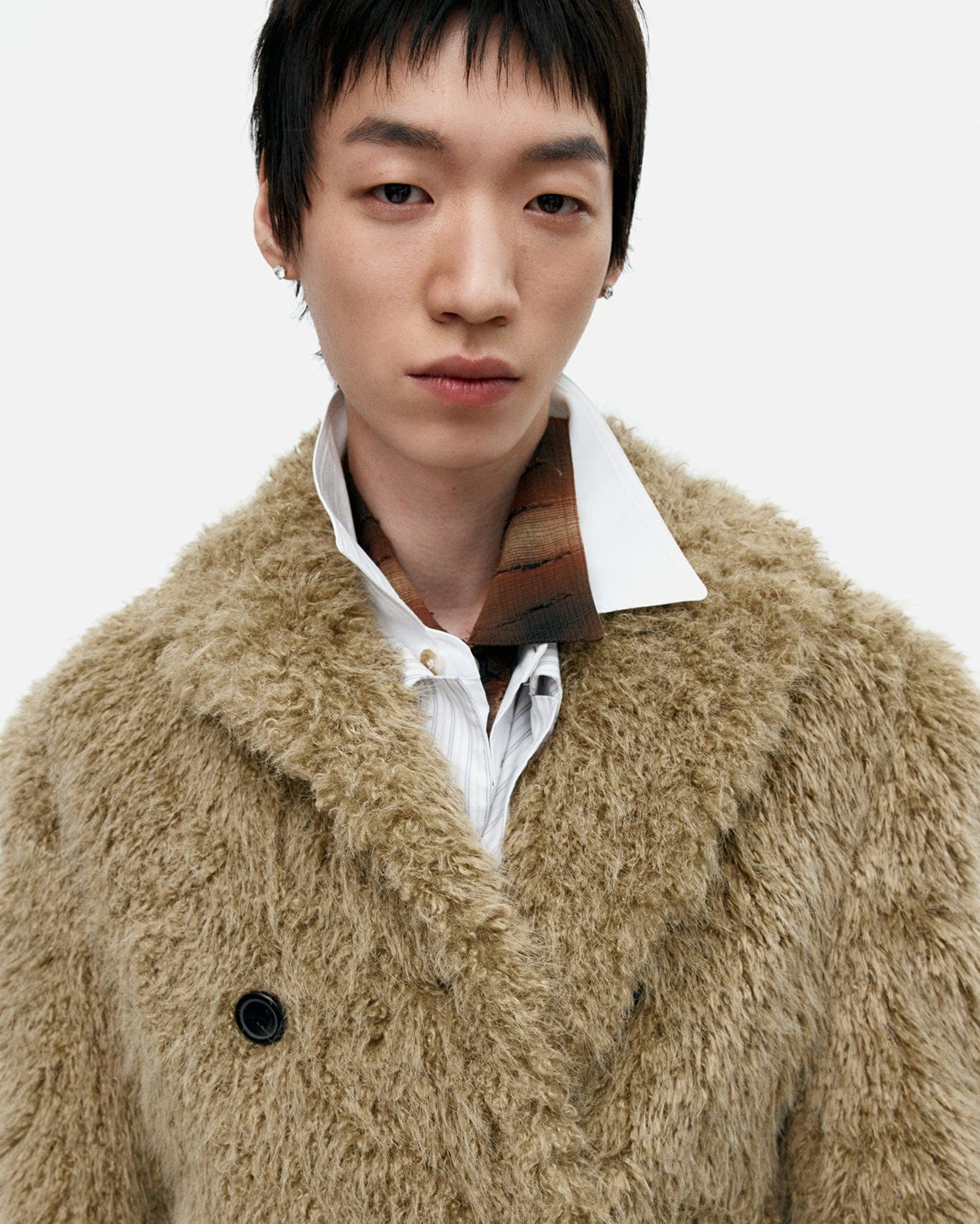 기타 FIELDS FUR BUTTONS COAT awa727w(KHAKI)