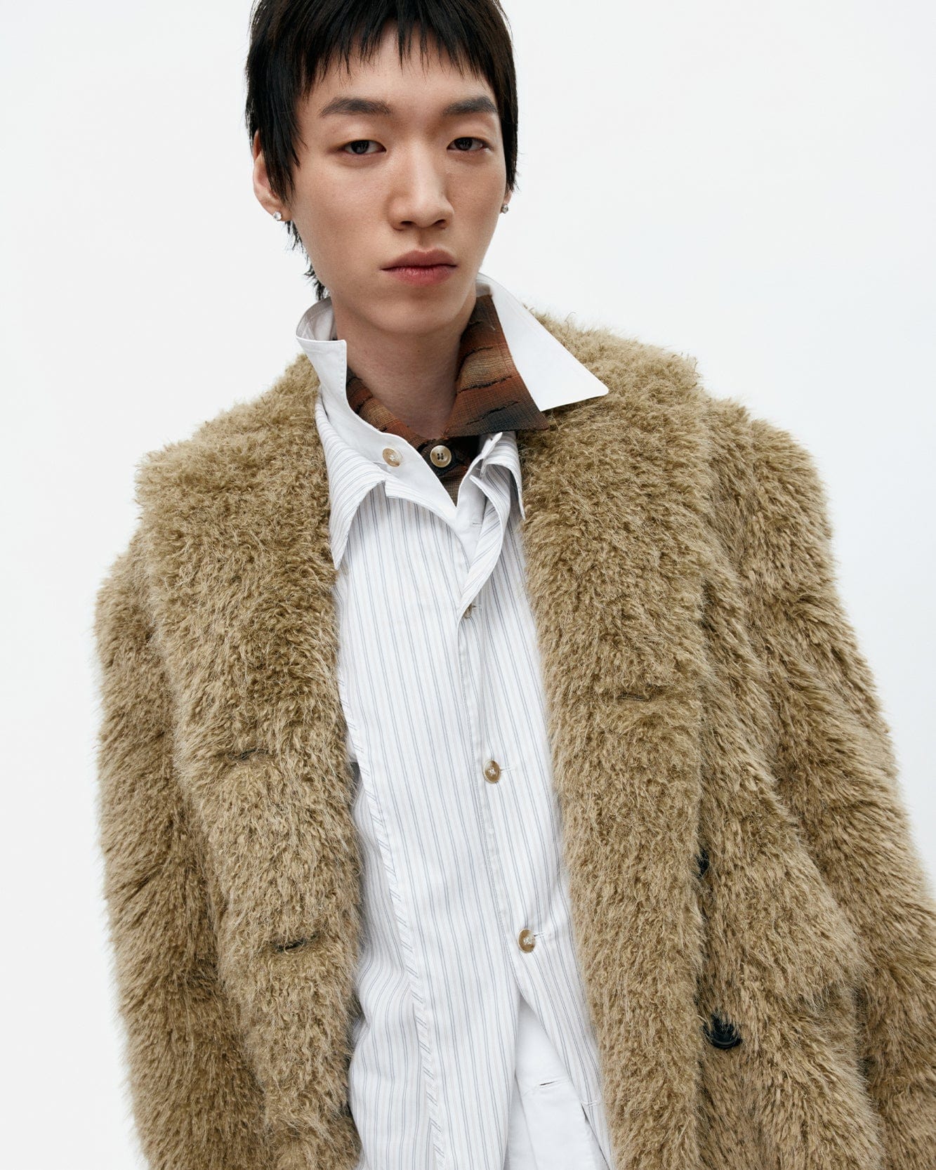 기타 FIELDS FUR BUTTONS COAT awa727w(KHAKI)