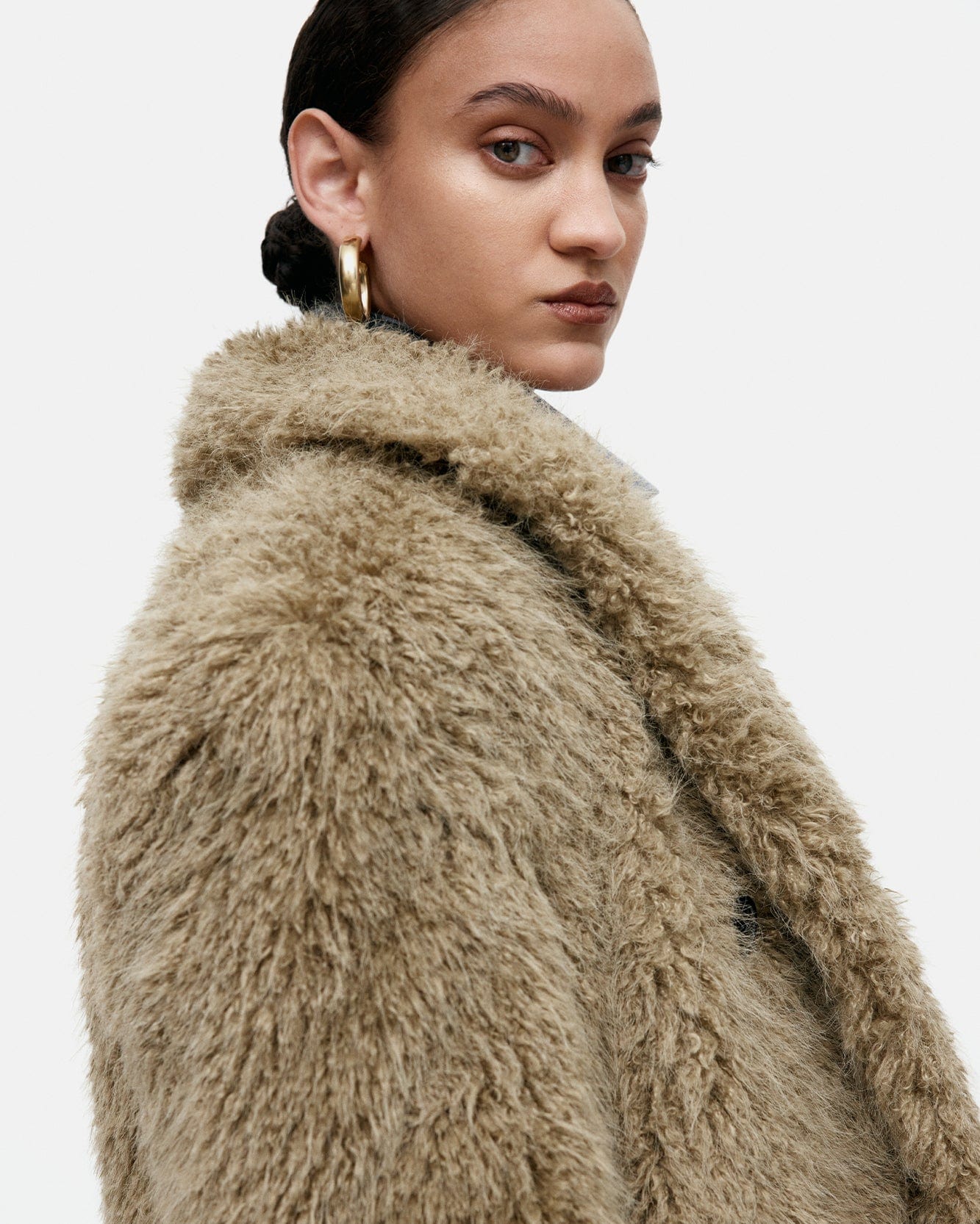 기타 FIELDS FUR BUTTONS COAT awa727w(KHAKI)