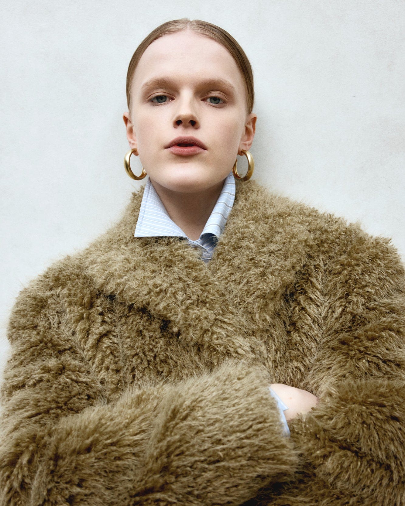 기타 FIELDS FUR BUTTONS COAT awa727w(KHAKI)