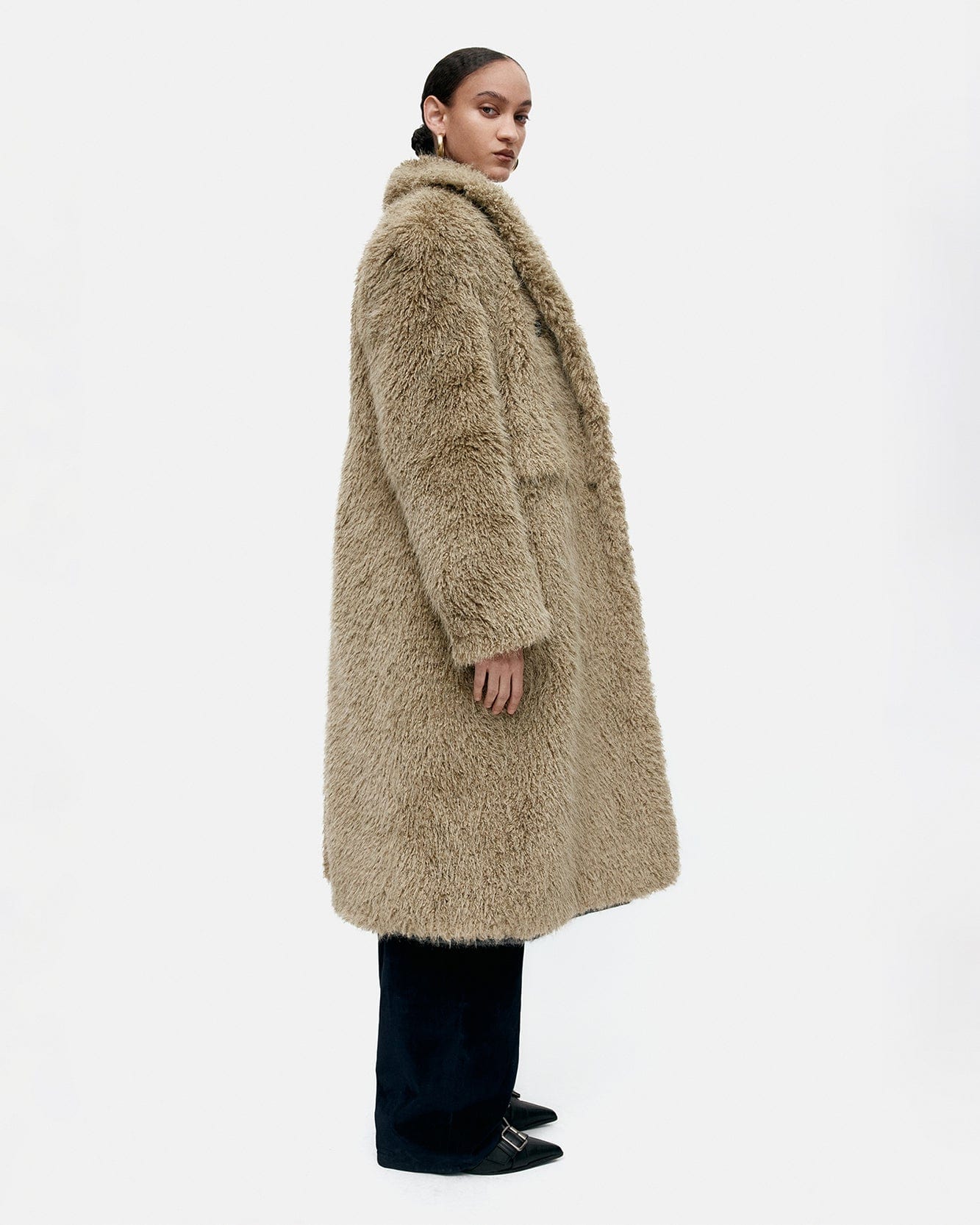 기타 FIELDS FUR BUTTONS COAT awa727w(KHAKI)