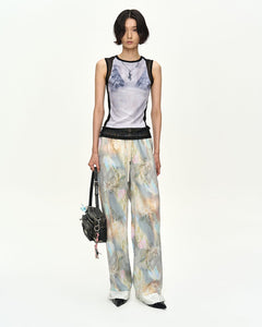 【ANDERSSON BELL】 POWER PRINTED PANTS 26 Andersson Bell Burn-Out Check Cut-Out Wrap Pants | Multi | SVD USA