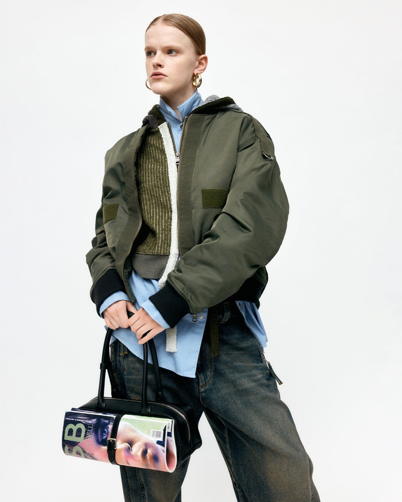 ジャケット・アウター DENHAM ANDERSEN BOMBER JACKET FLIGHT LAYERED WASHED BOMBER JACKET awa708m(KHAKI