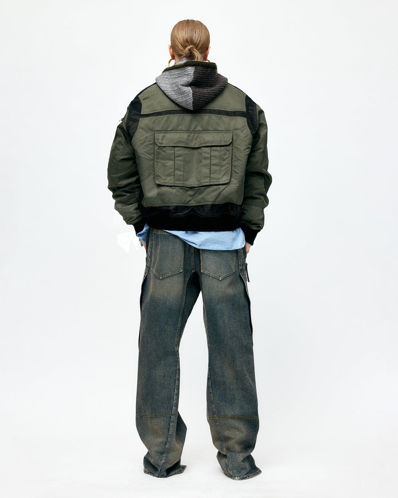 기타 FLIGHT LAYERED WASHED BOMBER JACKET awa708m(KHAKI)