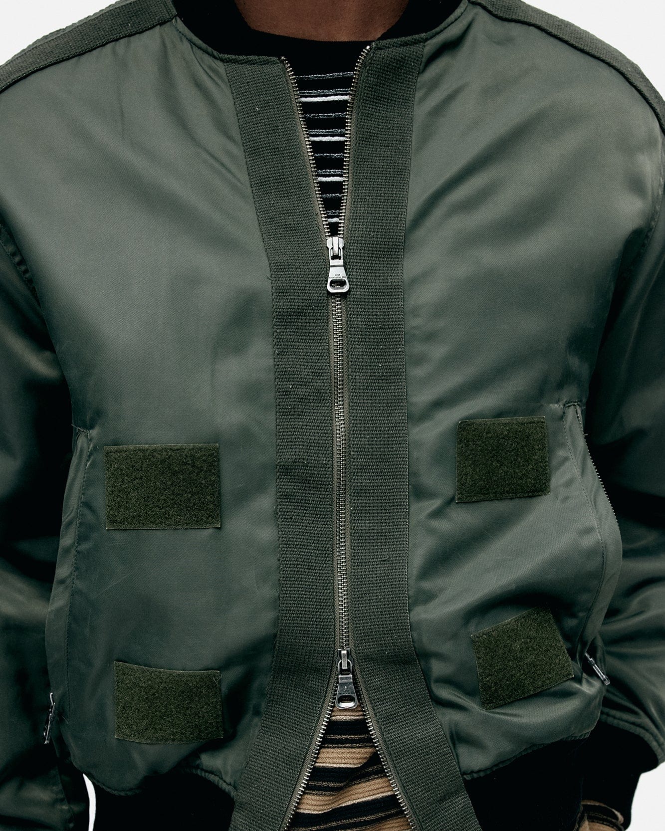 기타 FLIGHT LAYERED WASHED BOMBER JACKET awa708m(KHAKI)