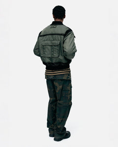 기타 FLIGHT LAYERED WASHED BOMBER JACKET awa708m(KHAKI)