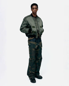 기타 FLIGHT LAYERED WASHED BOMBER JACKET awa708m(KHAKI)