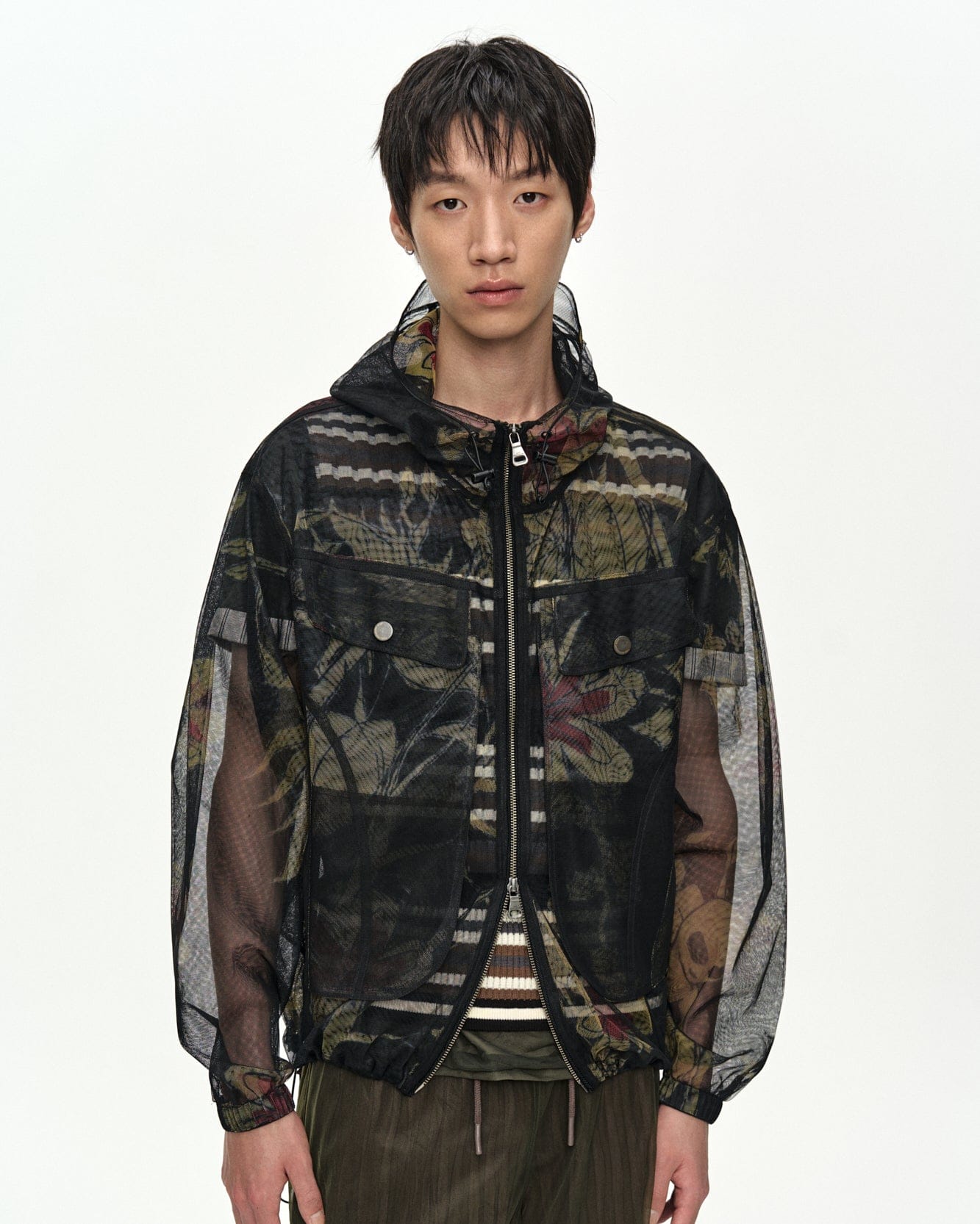 FLOWER SHEER HOODIE JACKET awa760m(BLACK) – Andersson Bell