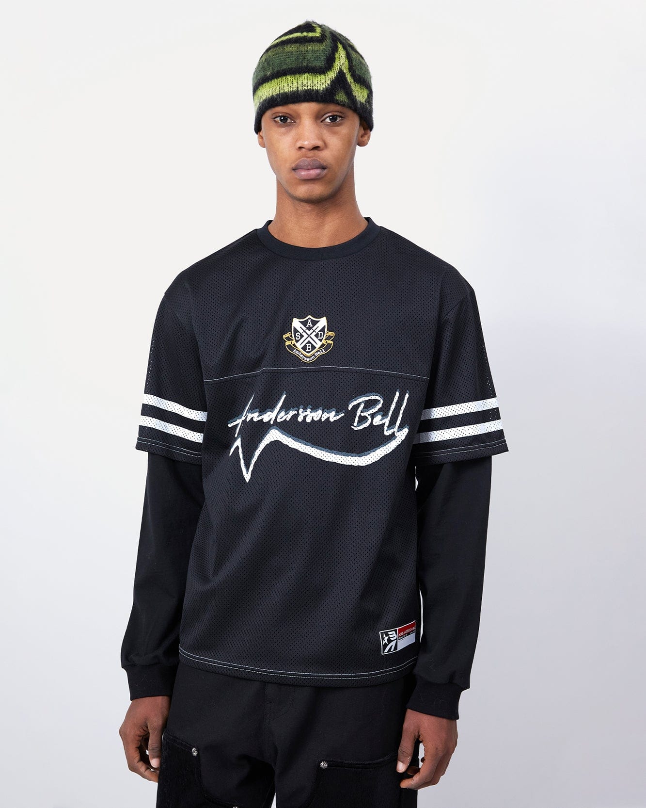 기타 FOOTBALL LAYERED LONG SLEEVE T-SHIRT atb1380m(BLACK)