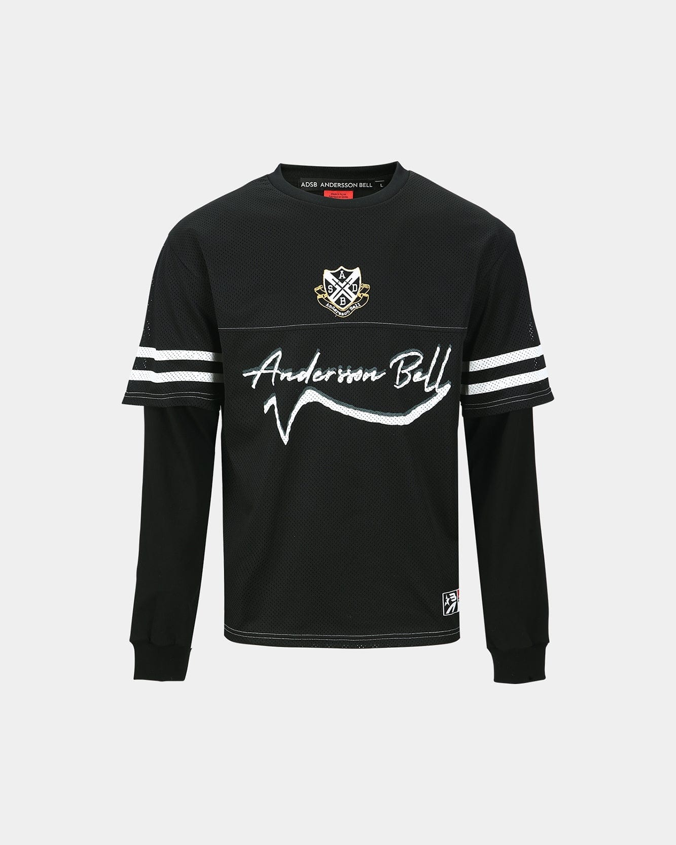 FOOTBALL LAYERED LONG SLEEVE T-SHIRT atb1380m(BLACK) – Andersson Bell