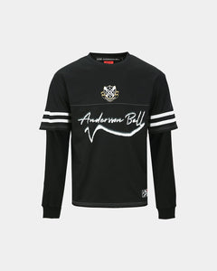 기타 FOOTBALL LAYERED LONG SLEEVE T-SHIRT atb1380m(BLACK)