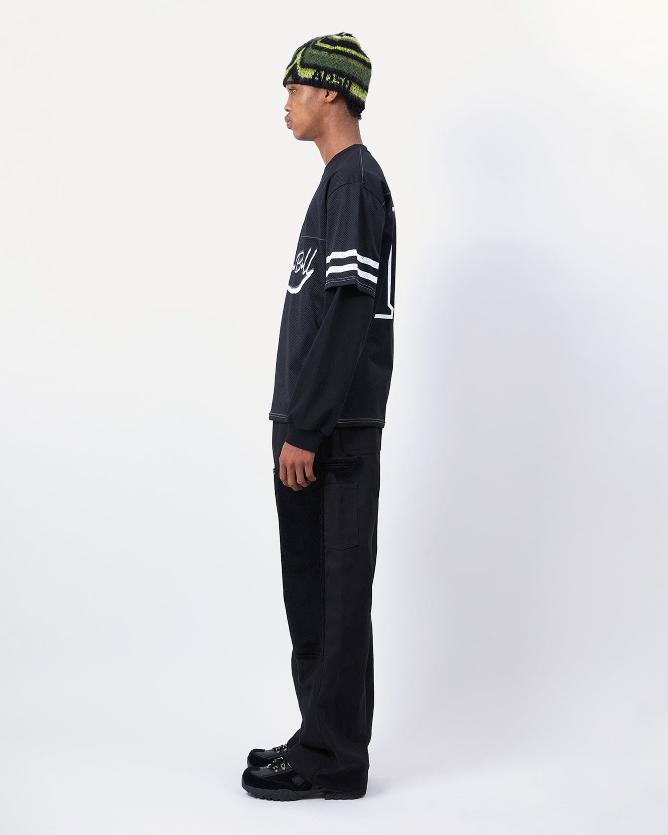 기타 FOOTBALL LAYERED LONG SLEEVE T-SHIRT atb1380m(BLACK)