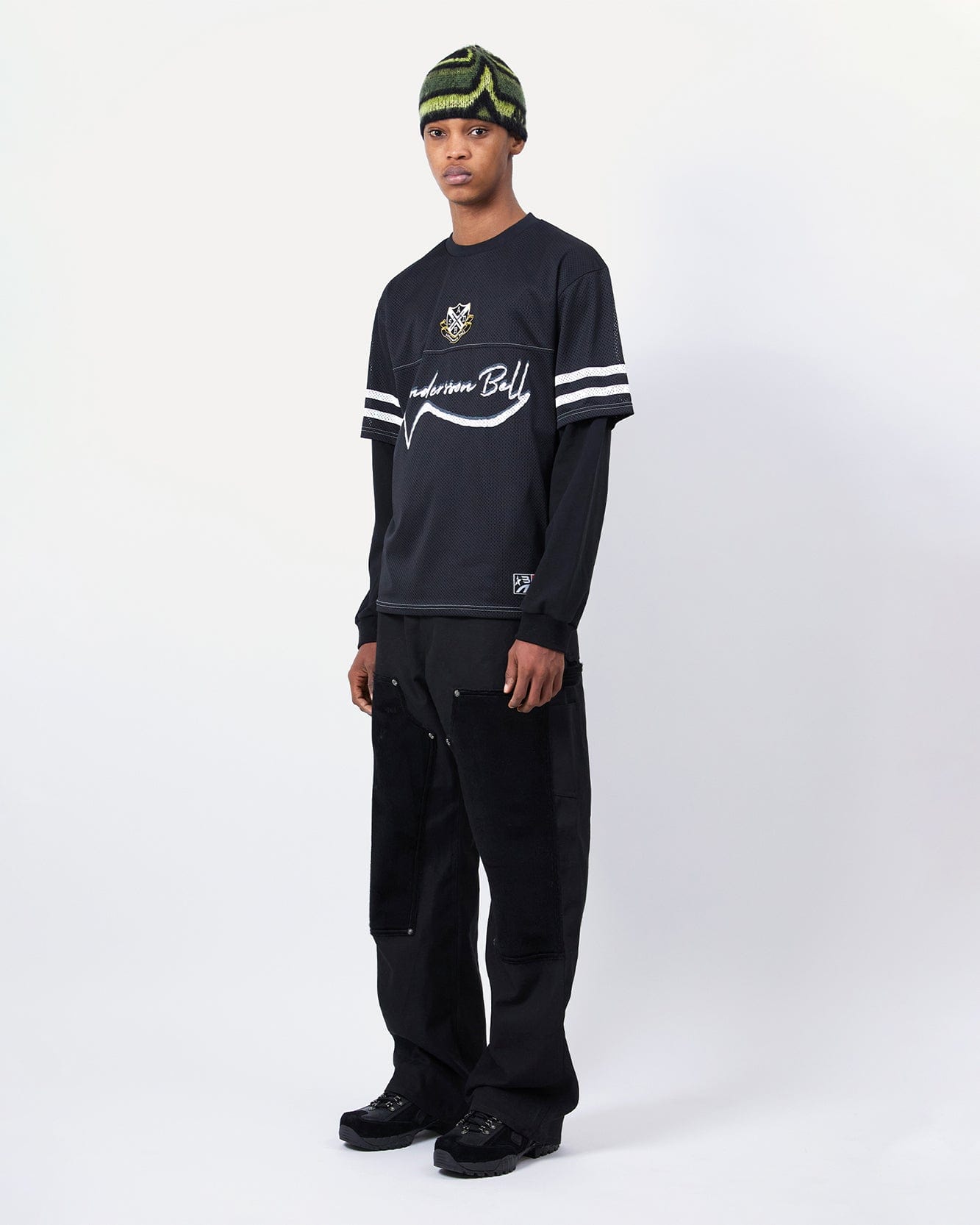 기타 FOOTBALL LAYERED LONG SLEEVE T-SHIRT atb1380m(BLACK)