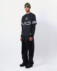 기타 FOOTBALL LAYERED LONG SLEEVE T-SHIRT atb1380m(BLACK)