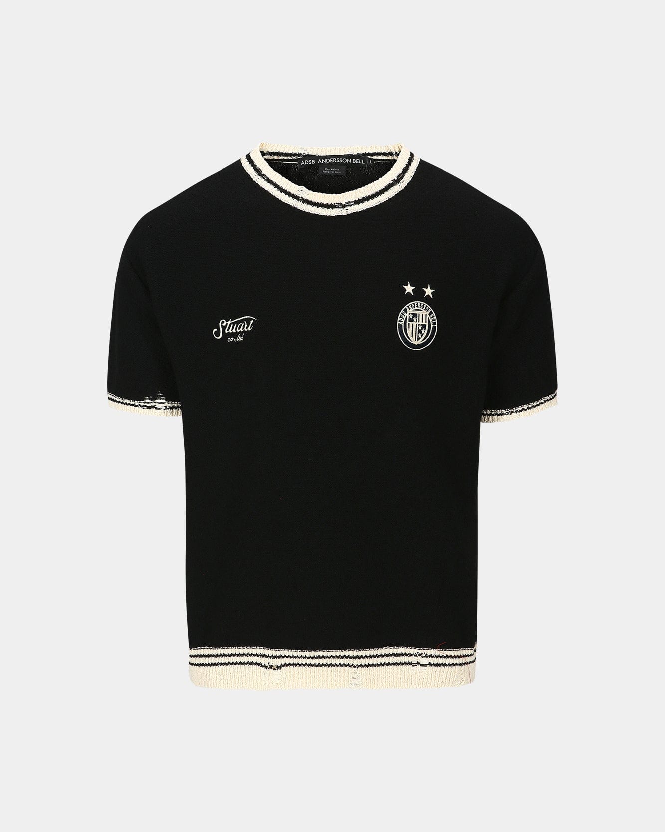 기타 FOOTBALL SHORT SLEEVE SWEATER atb1285m(BLACK)