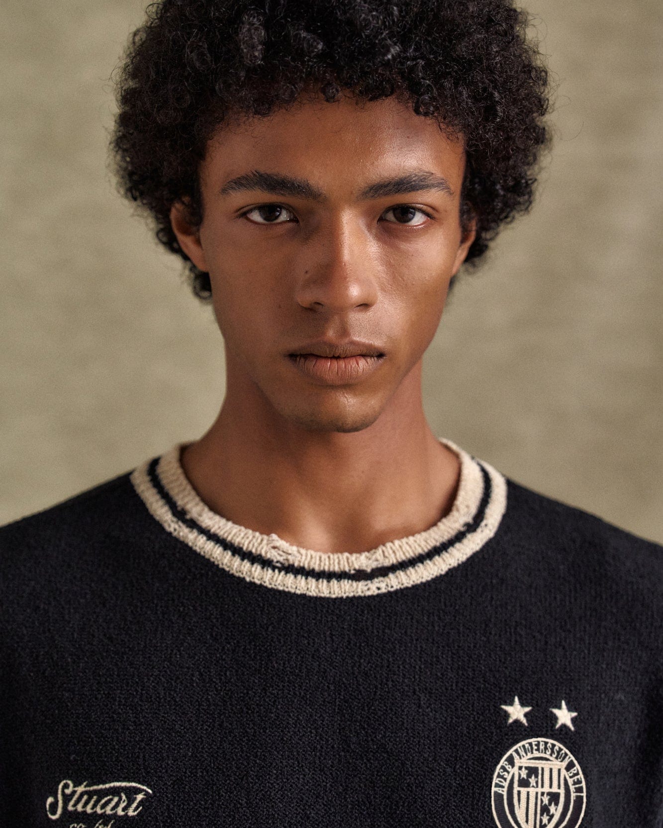 기타 FOOTBALL SHORT SLEEVE SWEATER atb1285m(BLACK)