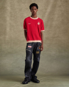 기타 FOOTBALL SHORT SLEEVE SWEATER atb1285m(RED)