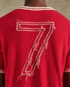 기타 FOOTBALL SHORT SLEEVE SWEATER atb1285m(RED)