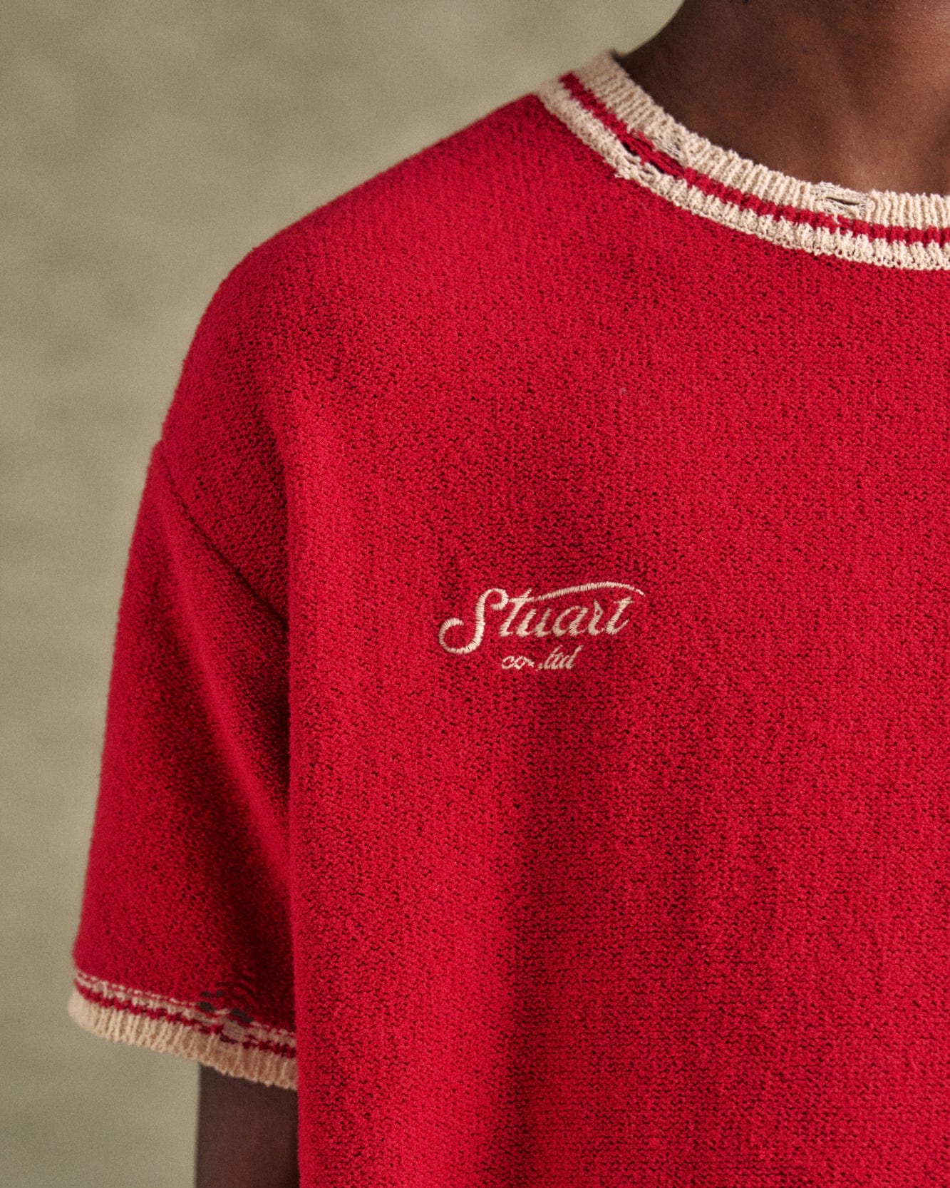 기타 FOOTBALL SHORT SLEEVE SWEATER atb1285m(RED)