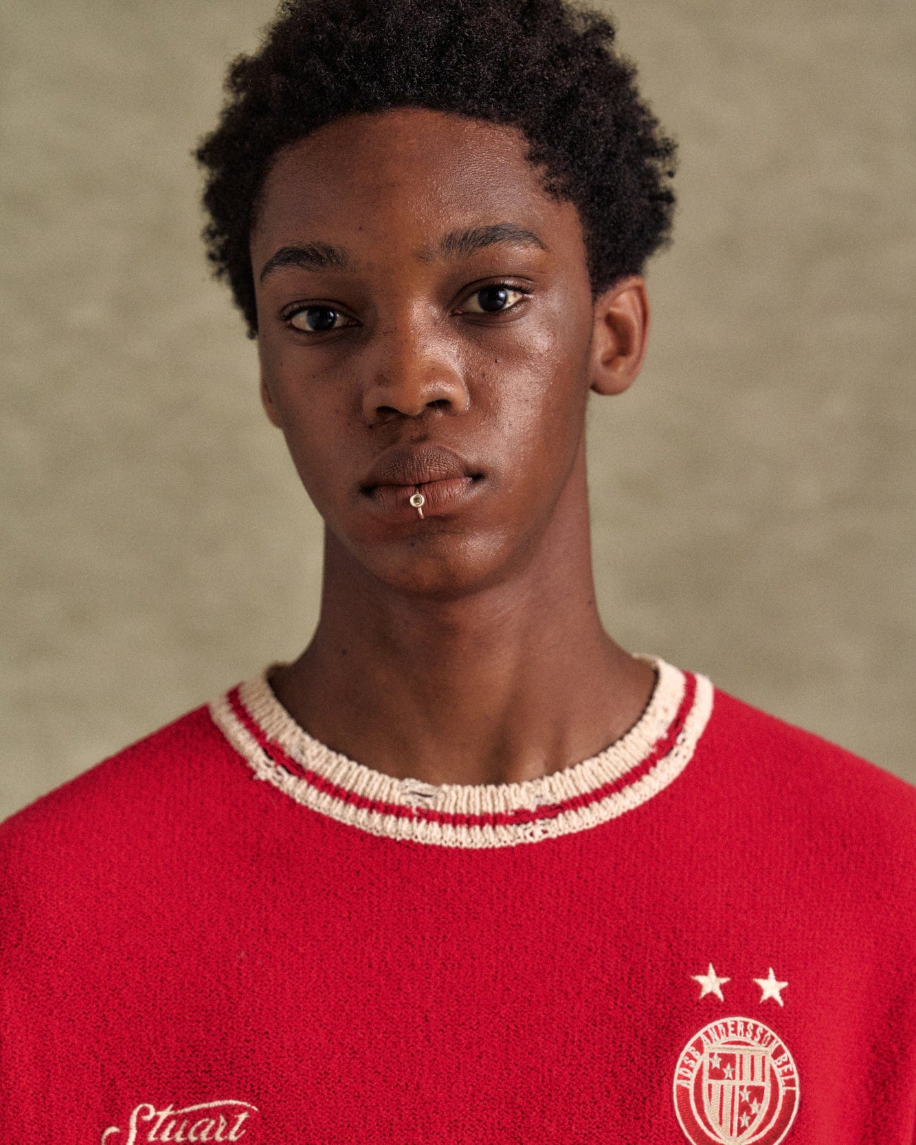 기타 FOOTBALL SHORT SLEEVE SWEATER atb1285m(RED)