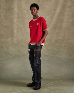 기타 FOOTBALL SHORT SLEEVE SWEATER atb1285m(RED)