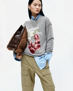 기타 FRUIT INTARSIA CREWNECK SWEATER atb1384w(GREY)
