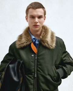 기타 FUR COLLAR MA-1 BOMBER awa737u(KHAKI)