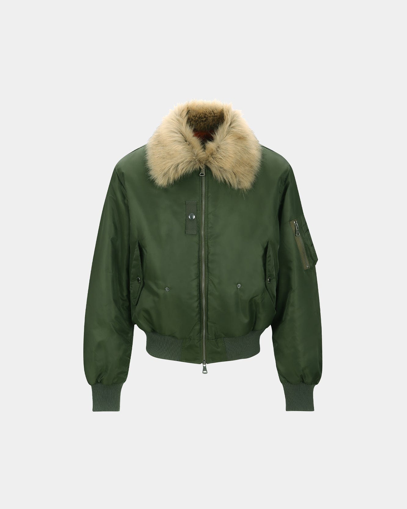 기타 FUR COLLAR MA-1 BOMBER awa737u(KHAKI)