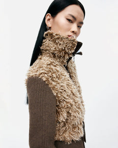 기타 FUR COMBO KNIT TOP atb1392w(BEIGE)