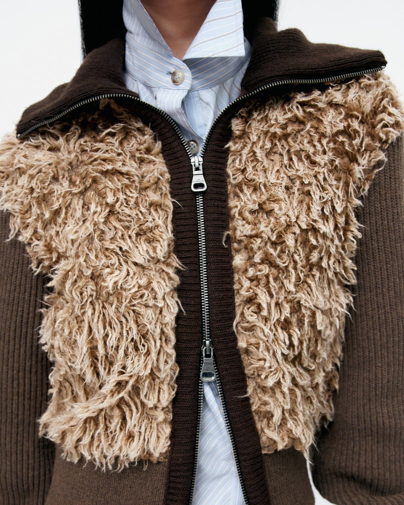 기타 FUR COMBO KNIT TOP atb1392w(BEIGE)