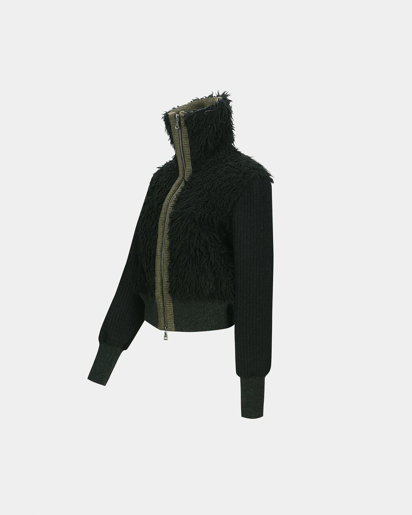 기타 FUR COMBO KNIT TOP atb1393w(BLACK)
