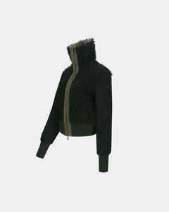 기타 FUR COMBO KNIT TOP atb1393w(BLACK)