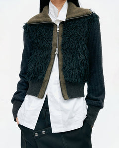 기타 FUR COMBO KNIT TOP atb1393w(BLACK)