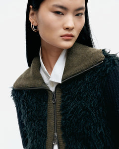 기타 FUR COMBO KNIT TOP atb1393w(BLACK)