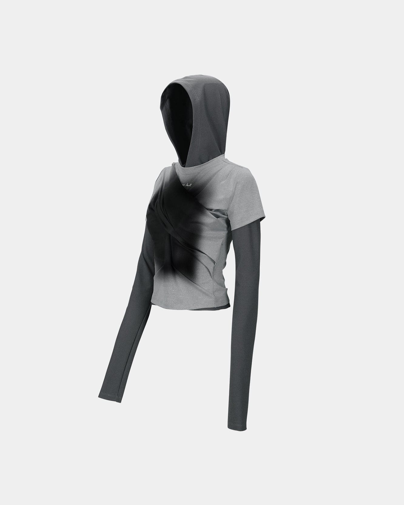 기타 GATHERED HOODIE JERSEY TOP atb1395w(GREY)