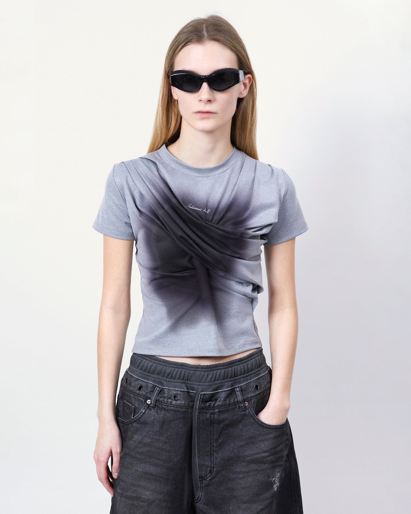기타 GATHERED HOODIE JERSEY TOP atb1395w(GREY)