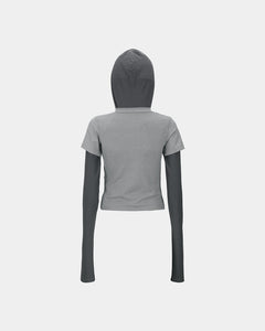 기타 GATHERED HOODIE JERSEY TOP atb1395w(GREY)