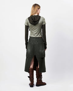 기타 GATHERED HOODIE JERSEY TOP atb1395w(KHAKI)