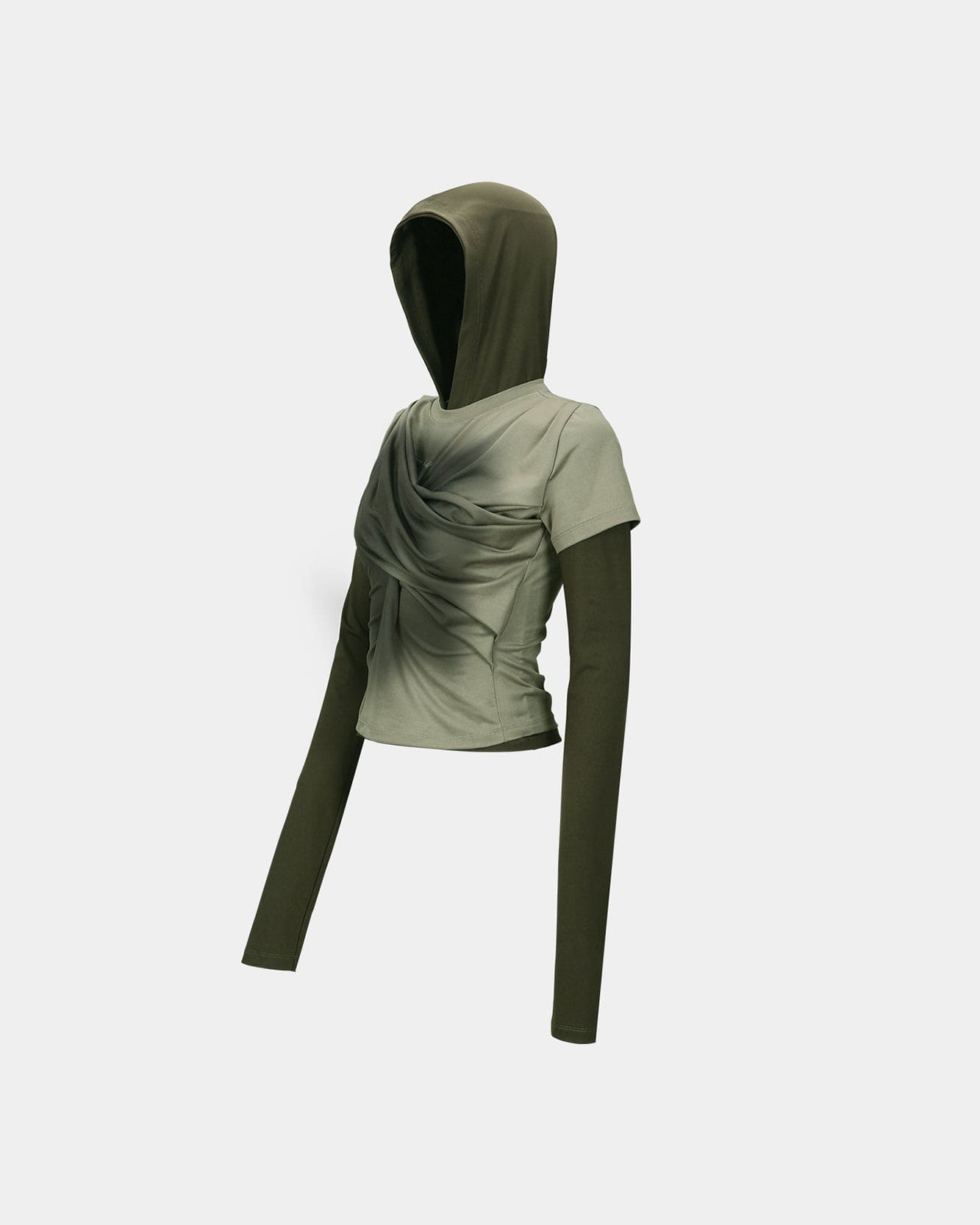 기타 GATHERED HOODIE JERSEY TOP atb1395w(KHAKI)