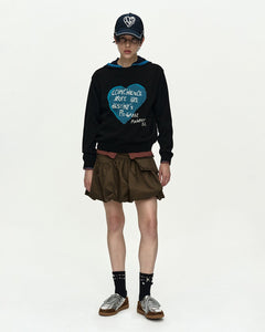 기타 GIRLS HEART MESSAGE CREW-NECK SWEATER atb1464w(BLACK)