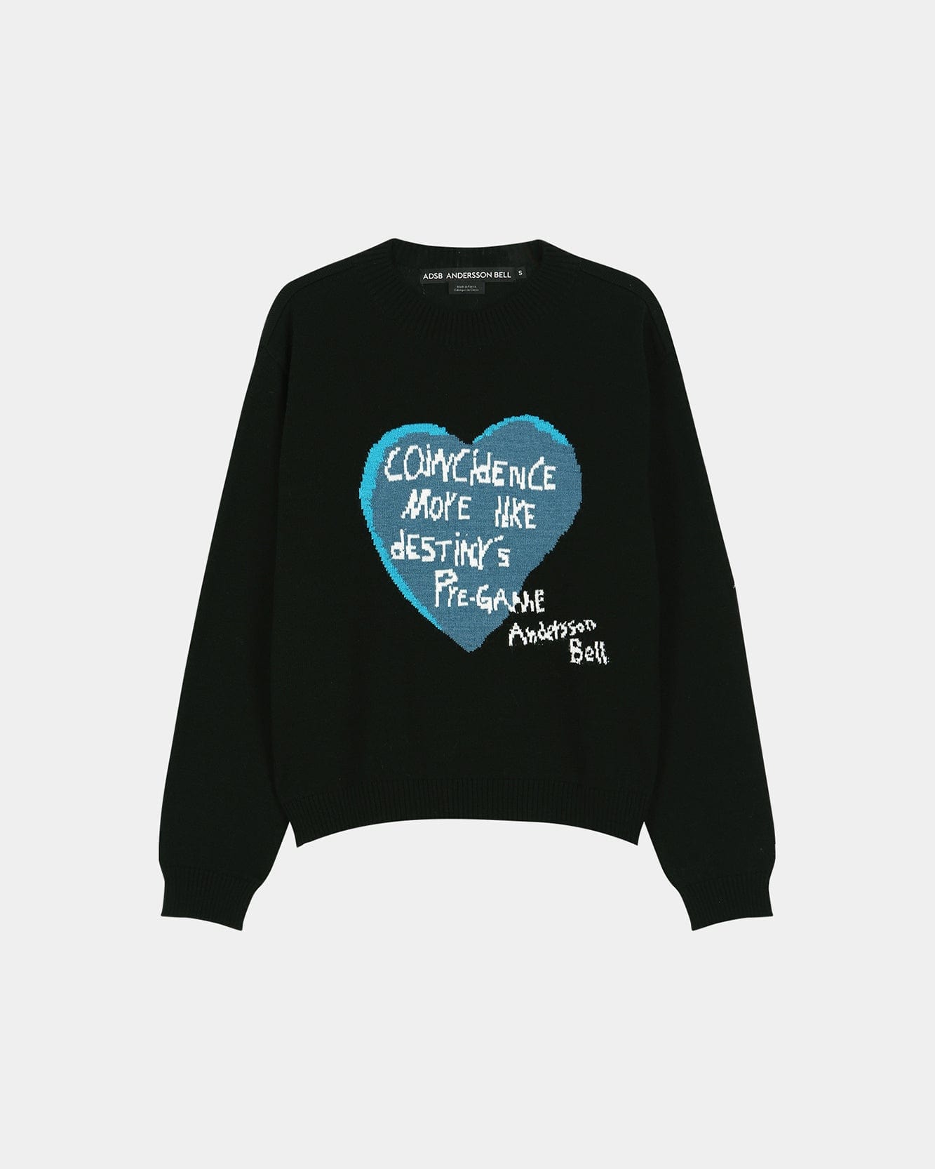 기타 GIRLS HEART MESSAGE CREW-NECK SWEATER atb1464w(BLACK)