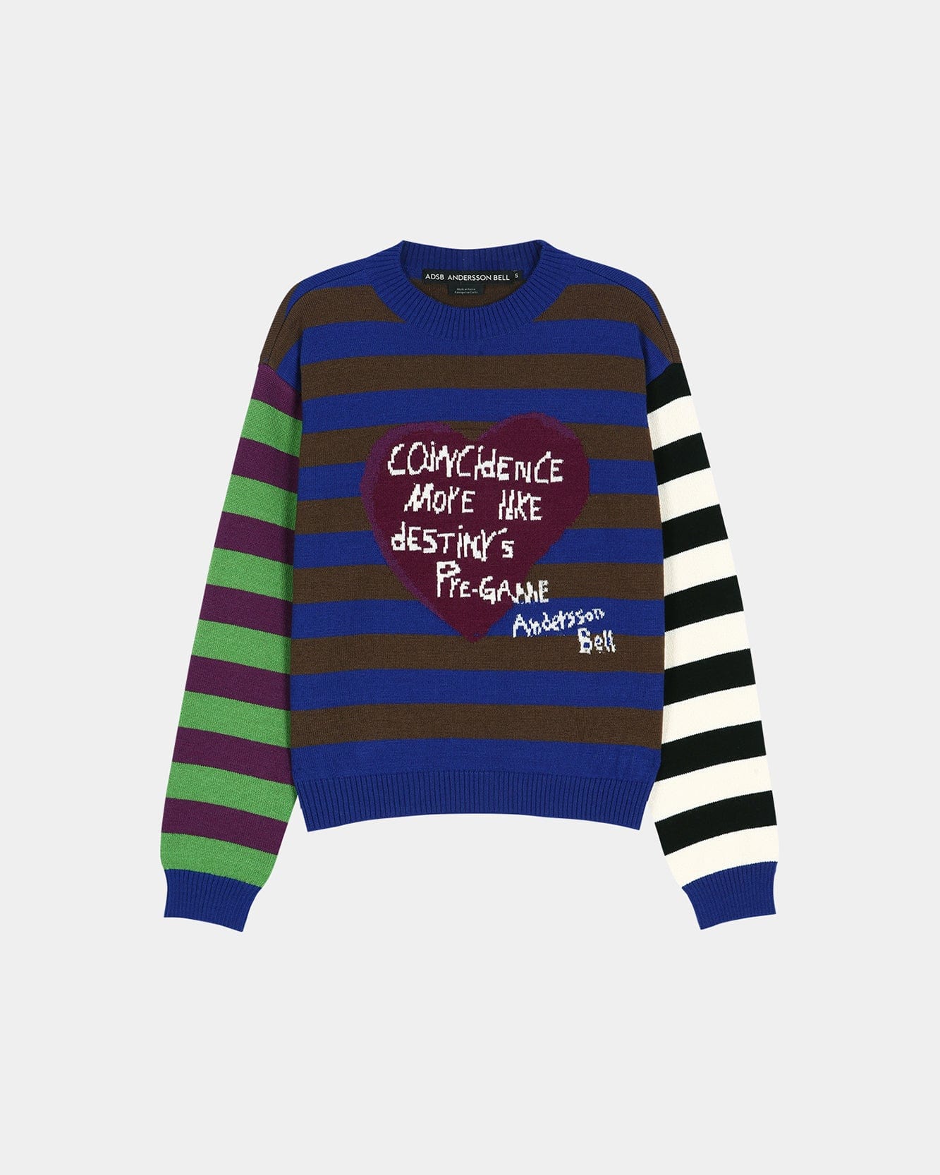 기타 GIRLS HEART MESSAGE CREW-NECK SWEATER atb1464w(BLUE/GREEN)