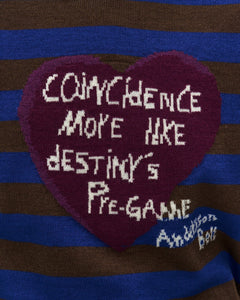 기타 GIRLS HEART MESSAGE CREW-NECK SWEATER atb1464w(BLUE/GREEN)