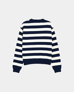 기타 GIRLS HEART MESSAGE CREW-NECK SWEATER atb1464w(NAVY/IVORY)