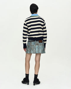 기타 GIRLS HEART MESSAGE CREW-NECK SWEATER atb1464w(NAVY/IVORY)