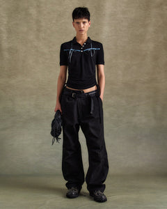 기타 HALTER STRING PIQUÉ POLO SHIRTS atb1255w(BLACK)