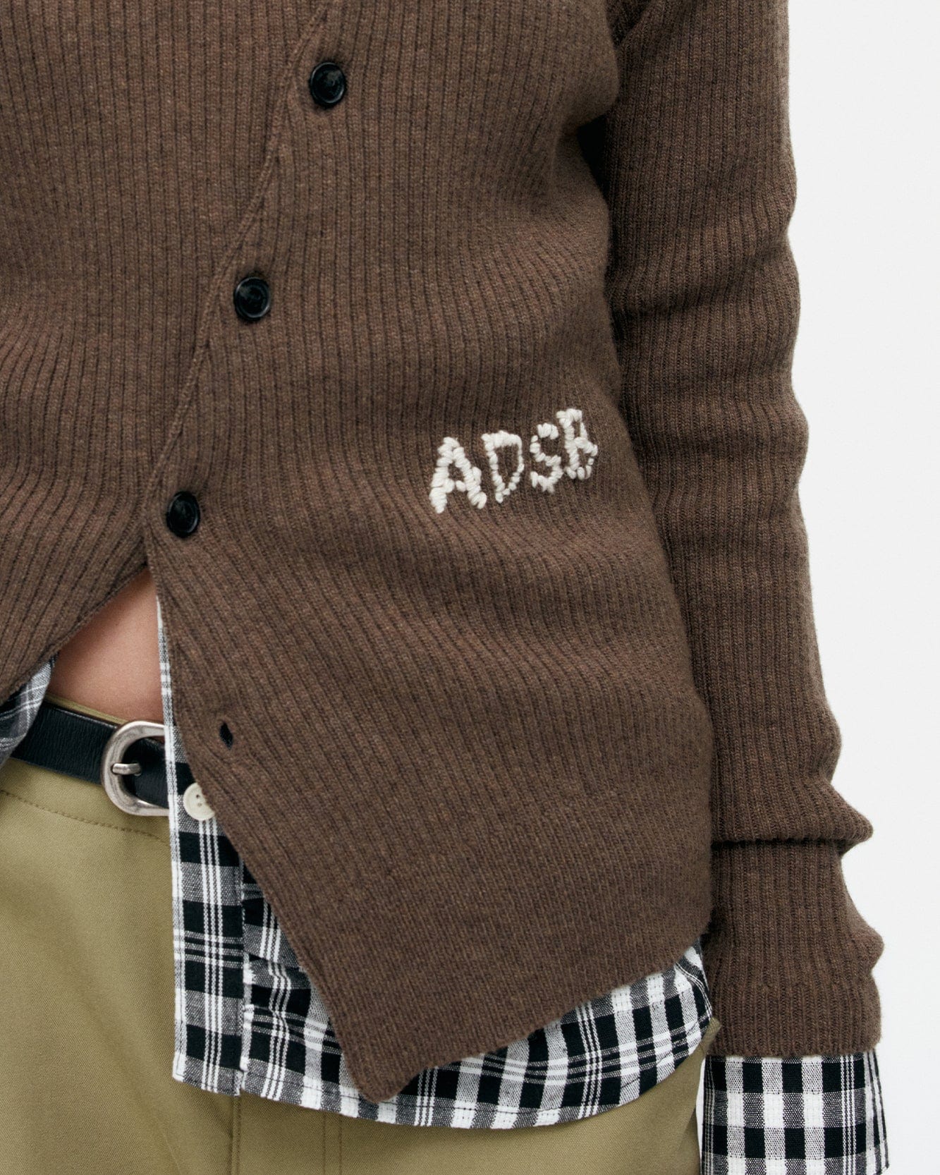 기타 HAND STITCHED BASIC CARDIGAN atb1400w(BROWN)